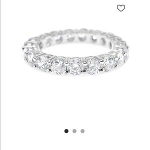 Sterling silver and cubic zirconia eternity band